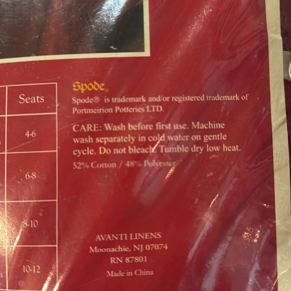 Red Tablecloth 60